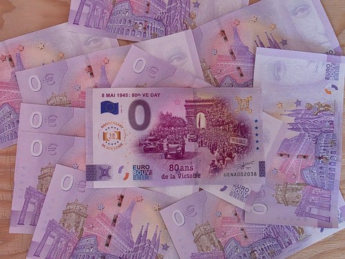 Lot billets euros souvenir - billets,