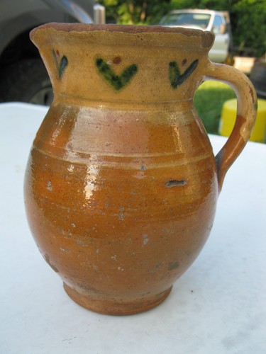 Jaspe pottery pitcher - , antique