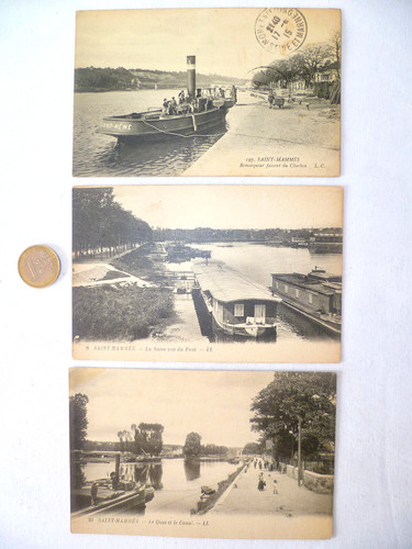 Cpa péniche remorqueur - cpa,
