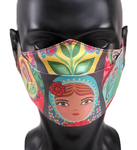 Matryoshka doll face mask - matryoshka,
