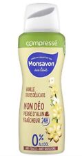 lot 3 Déodorant vanille compressé anti traces  MONSAVON (100 ml x 3)