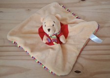 Doudou plat écharpe rayures Winnie L'ourson Disney The Pooh Nicotoy