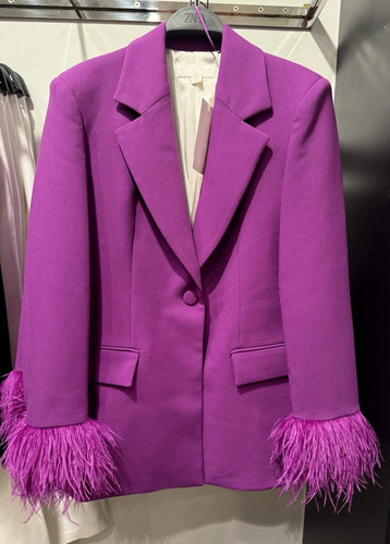 Zara woman blazer ss26 violet - zara,