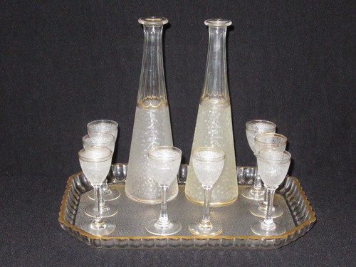 Service liqueur cristal givré - liqueur,
