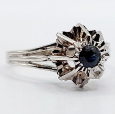 Bague solitaire art deco or