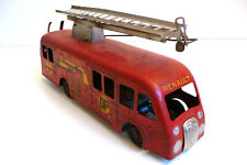 CIJ  CAMION POMPIER ÉCHELLE  RENAULT  ANNÉES 50  Lg 26 cm   ÉTAT DE JEU