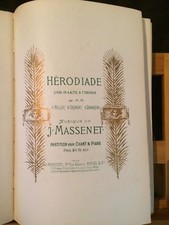 Jules Massenet Hérodiade opéra partition chant piano reliée éditions Heugel
