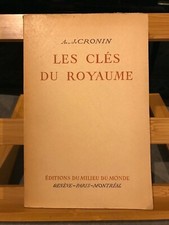 A.-J. Cronin Les Clés du Royaume roman éditions du milieu du monde 1949