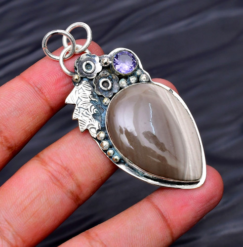 Pendentif fait main - , argent