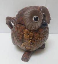 theiere chouette ceramique gres faience zoomorphe vintage made in japan 