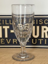 Ancien verre à pied de Bistrot - Torsade -   Alcool Absinthe - Bulle -  XIXe V8