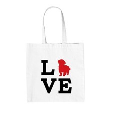 Amour Lhassa Apso Chien Silhouette - Toile Sac - Chiot Animal Owner