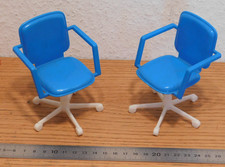 1986 LOT 2 FAUTEUIL de BUREAU poupée BARBIE reiseburo 0802 MATTEL agence voyage