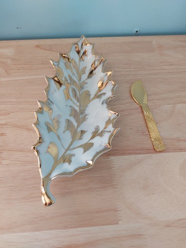 Beurrier forme feuille - en,