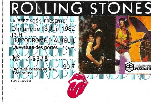 Rolling stones 1982 ticket - ,
