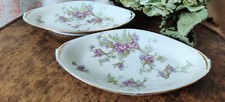 Lot 2 x Raviers Ancien petit plat serviteur en Porcelaine de Limoges Picard