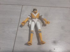 Figurine vintage die cast Sentai Liveman Bioman 3 Force JAUNE+ ARME Bandai POPY