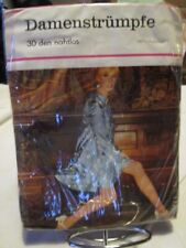 BAS NYLON VINTAGE R,H,T STOCKINGS - MARRON - T10 1/2