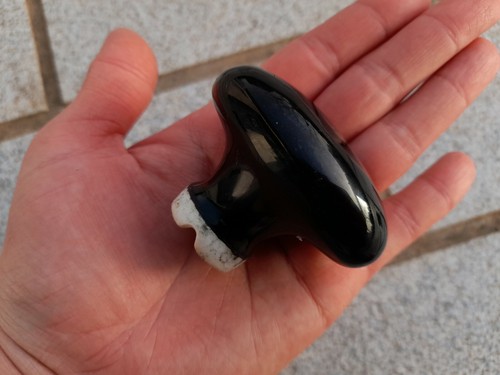 Ancienne poignée bouton noir - bouton,