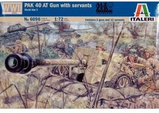 ITALERI, Pistolet antichar Pak 40 à assembler et à peindre, échelle 1/72, ITA...