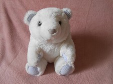 Peluche doudou Ours blanc à