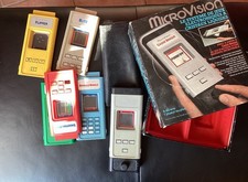 Console Microvision MB en Boite Complete Fr / Jeu CASSE BRIQUE fonctionne 6 Jeux