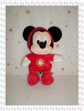 ㉜ - Doudou Peluche Mickey Pyjama Rouge Broderie  Disney Simba
