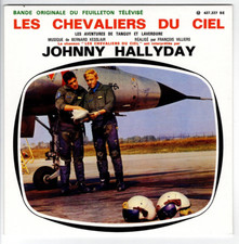Johnny HALLYDAY    Les Chevaliers du ciel        7" 45 tours EP  REEDITION 2009