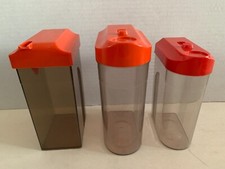 LOT 3 BOITES VERSEUSES ALIMENTAIRE SOUPLEDUR CURVER - VINTAGE ORANGE ROUGE