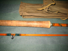 Canne à lancer en bambou refendu STELLA PARIS pour pêche au moulinet