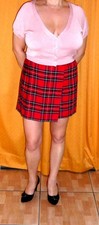 jupe kilt rouge T38