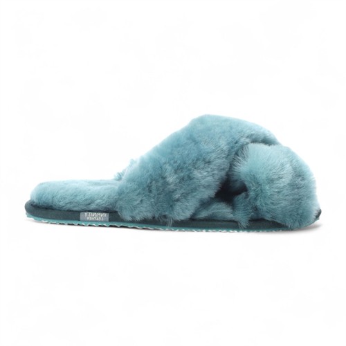 Femmes mouton pantoufles - mouton, bleu