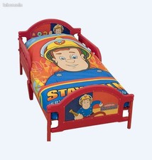 Housse de couette et taie d'oreiller, Sam le Pompier, utilisé qu'une fois.