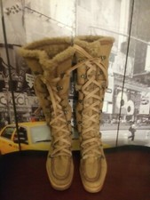 Cole Haan Shearling Lined Over The Calf winter Boots Sz. 5.5 B