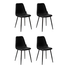 Lot de 4 Chaises en Tissu
