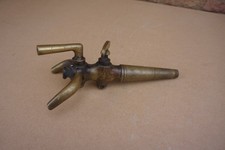 RARE ET AUTHENTIQUE ROBINET BRONZE DE VIGNERON À 2 SORTIES OU CHÈVRE À 2 BECS