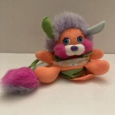 ANCIENNE PETITES PELUCHES POPPLE VINTAGE COLOREES POPPLES ORANGE FLEUR 🌸 RARE