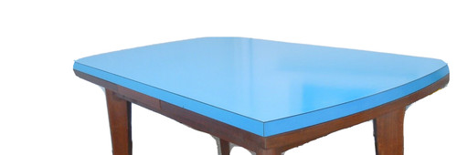 Table repas bois formica - , bleu