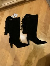 ZARA HIGH SUEDE  LEATHER BOOTS