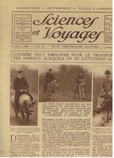 SCIENCES ET VOYAGES 1921 CHARMEURS DE SERPENTS ALPINISME MONT BLANC EGOUTS PARIS