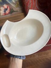 Plat a Barbe Faïence Blanche