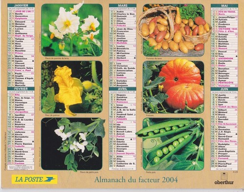 Calendrier almanach des postes - almanach,