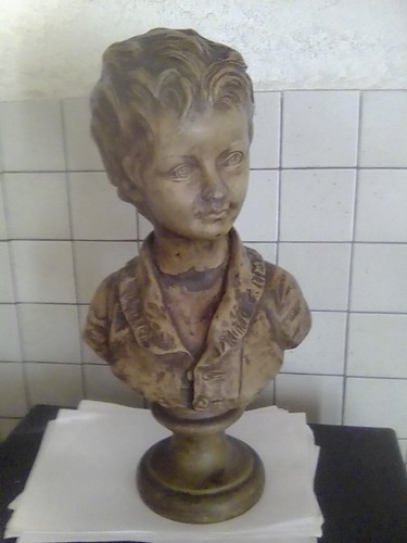 Statue terre cuite ancienne - statue,