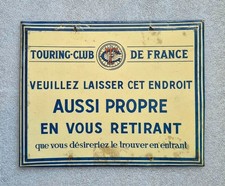 RARE Glaçoide Touring Club de FRANCE " TCF " - 19.5x15.5cm