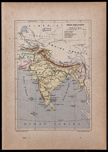 1890ca carte ancienne des - -,