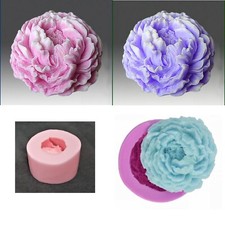 Moule Silicone Fleur ROSE Pivoine 3D pour Pâte Polymère Fimo Plâtre Résine Cire