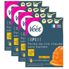 [8077262-4] VEET Lot de 4 Experts Perles de Cire Chaude Sachet de 230 g