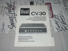 Notice d'emploi originale amplificateur Dual CV 30 en très bon état