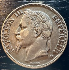 France -  5 Francs Napoleon III 1869-BB -