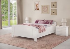 Lit senior blanc en bois extra haut 160x200 Pin blanc Accessoires au choix